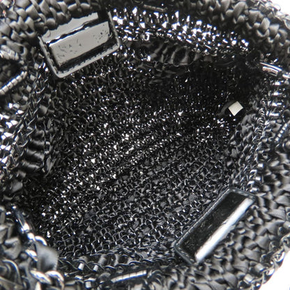 ANTEPRIMA アンテプリマ クリスタッロフィオッコ ハンドバッグ 3Way リボン PVCワイヤーxサテン ブラック レディース/353202【中古】