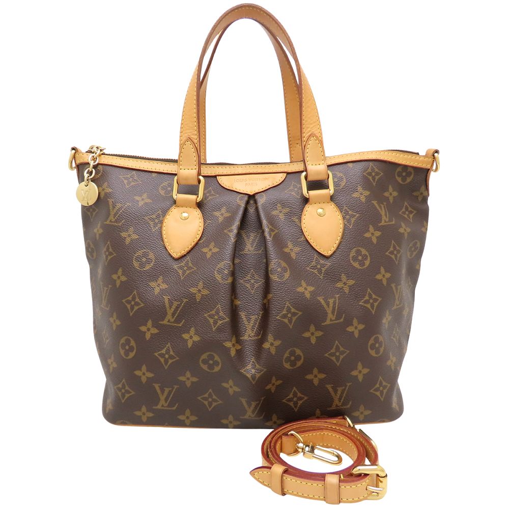 LOUIS VUITTON ルイヴィトン モノグラム パレルモ M40145 ハンドバッグ 2Way ブラウン レディース/353211【中古】