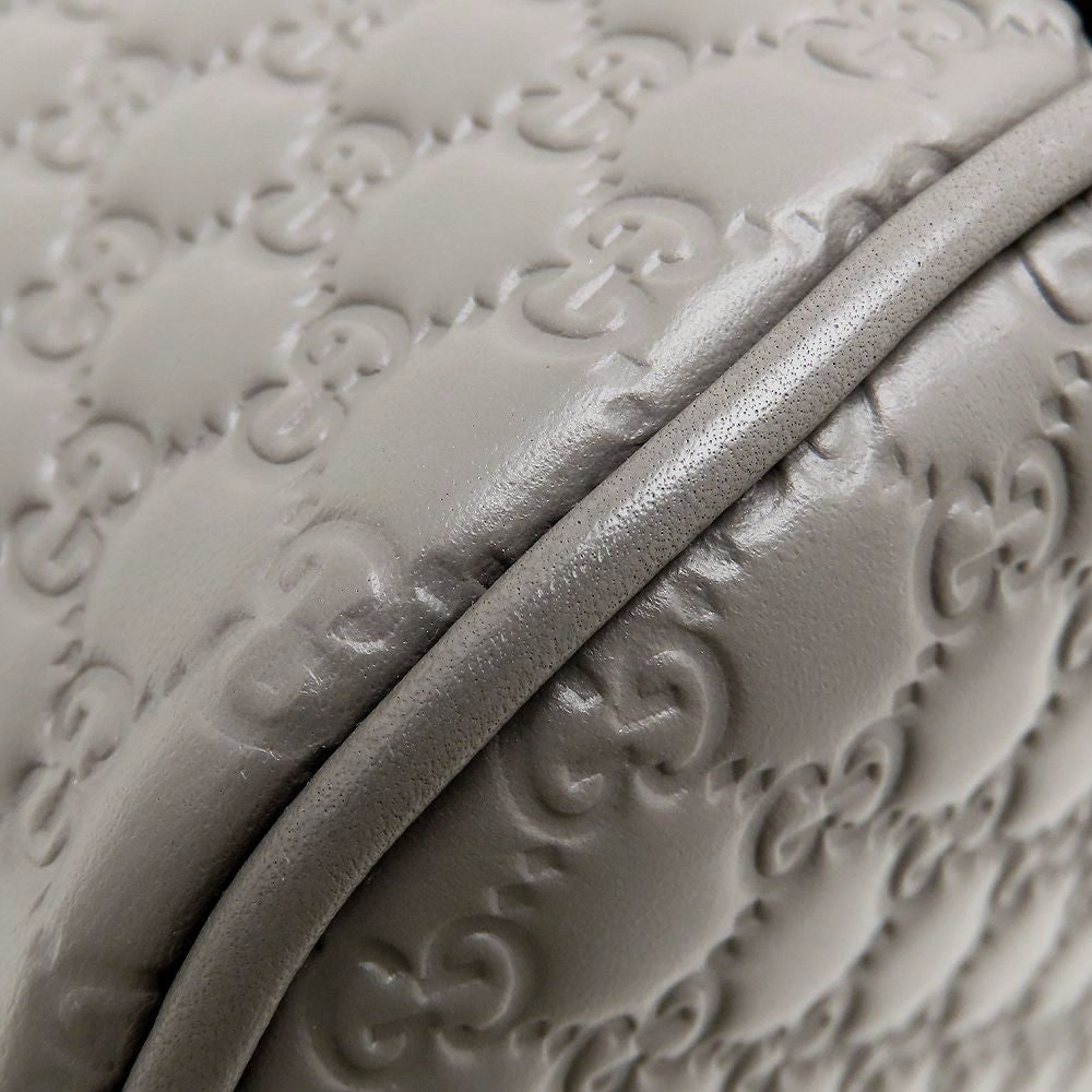 GUCCI グッチ マイクログッチシマ 449654 2Way ハンドバッグ レザー グレー アウトレット レディース/353226【中古】