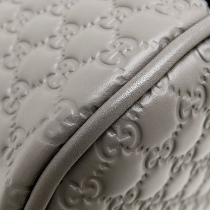 GUCCI グッチ マイクログッチシマ 449654 2Way ハンドバッグ レザー グレー アウトレット レディース/353226【中古】