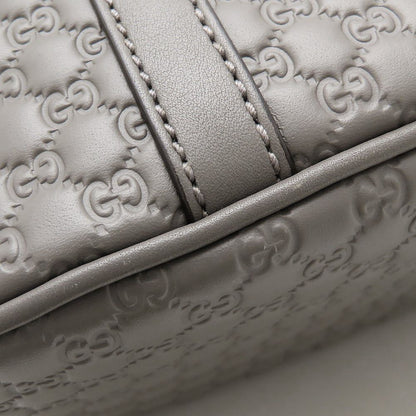 GUCCI グッチ マイクログッチシマ 449654 2Way ハンドバッグ レザー グレー アウトレット レディース/353226【中古】
