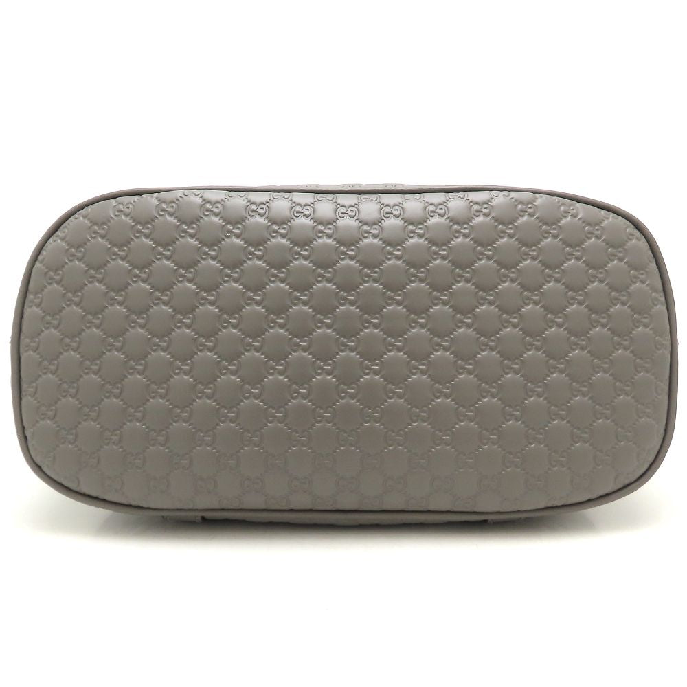 GUCCI グッチ マイクログッチシマ 449654 2Way ハンドバッグ レザー グレー アウトレット レディース/353226【中古】