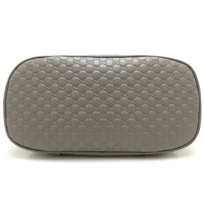 GUCCI グッチ マイクログッチシマ 449654 2Way ハンドバッグ レザー グレー アウトレット レディース/353226【中古】