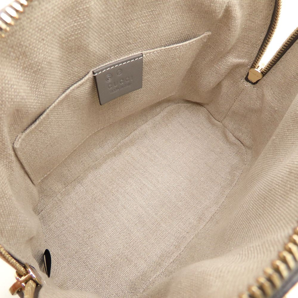GUCCI グッチ マイクログッチシマ 449654 2Way ハンドバッグ レザー グレー アウトレット レディース/353226【中古】