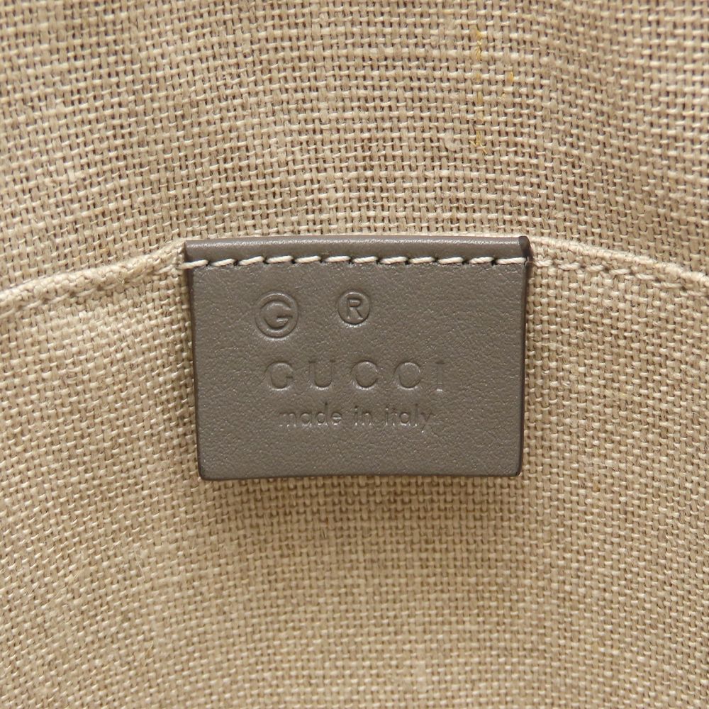 GUCCI グッチ マイクログッチシマ 449654 2Way ハンドバッグ レザー グレー アウトレット レディース/353226【中古】