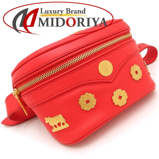 BALLY バリー マウンテン ベルトバッグ WAS01XVT383 ウエストバッグ カーフ レッド レディース/353240【中古】