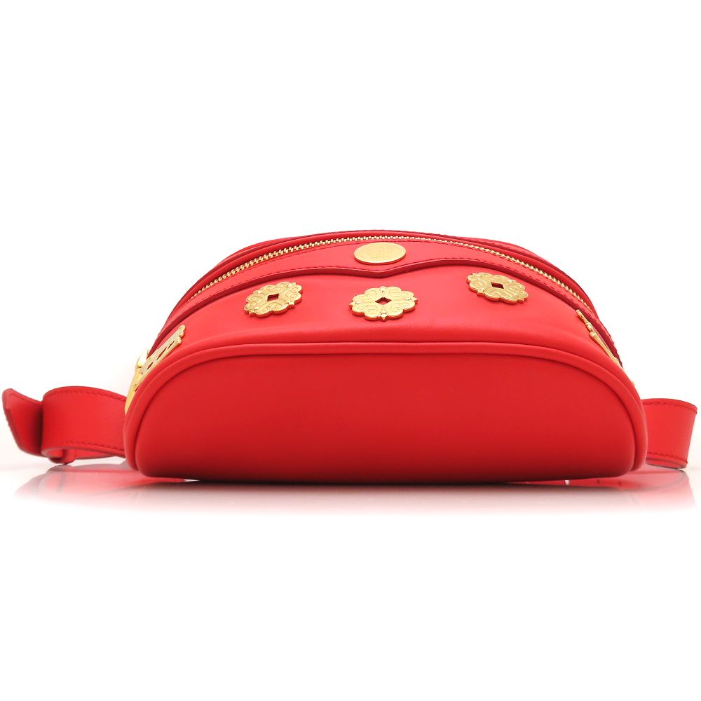 BALLY バリー マウンテン ベルトバッグ WAS01XVT383 ウエストバッグ カーフ レッド レディース/353240【中古】