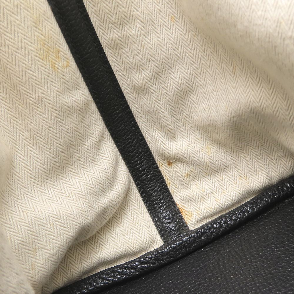 HERMES エルメス ガーデンパーティPM トートバッグ □N刻印 2010年 ネゴンダ ブラック レディース/353270【中古】