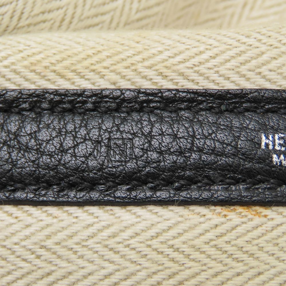 HERMES エルメス ガーデンパーティPM トートバッグ □N刻印 2010年 ネゴンダ ブラック レディース/353270【中古】