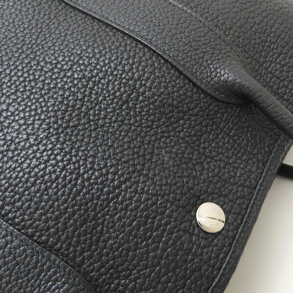 HERMES エルメス ガーデンパーティPM トートバッグ □N刻印 2010年 ネゴンダ ブラック レディース/353270【中古】