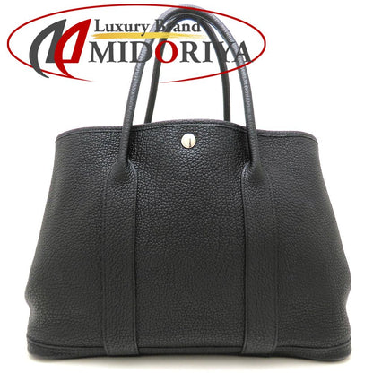 HERMES エルメス ガーデンパーティPM トートバッグ □N刻印 2010年 ネゴンダ ブラック レディース/353270【中古】