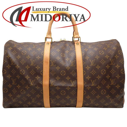 LOUIS VUITTON ルイヴィトン モノグラム キーポル50 M41426 ボストンバッグ ブラウン メンズ/353281【中古】