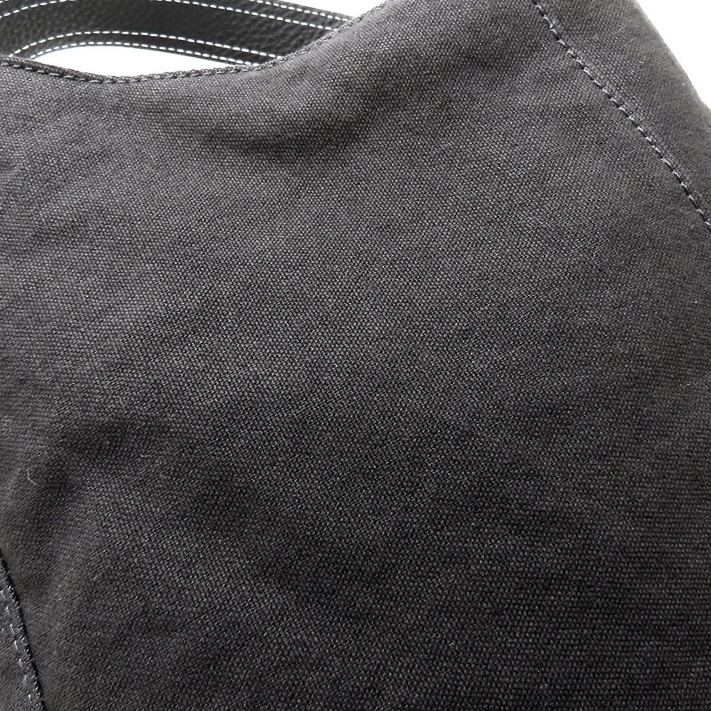 agnes b. アニエスベー ハンドバッグ キャンバスxレザー ブラック レディース/353287【中古】
