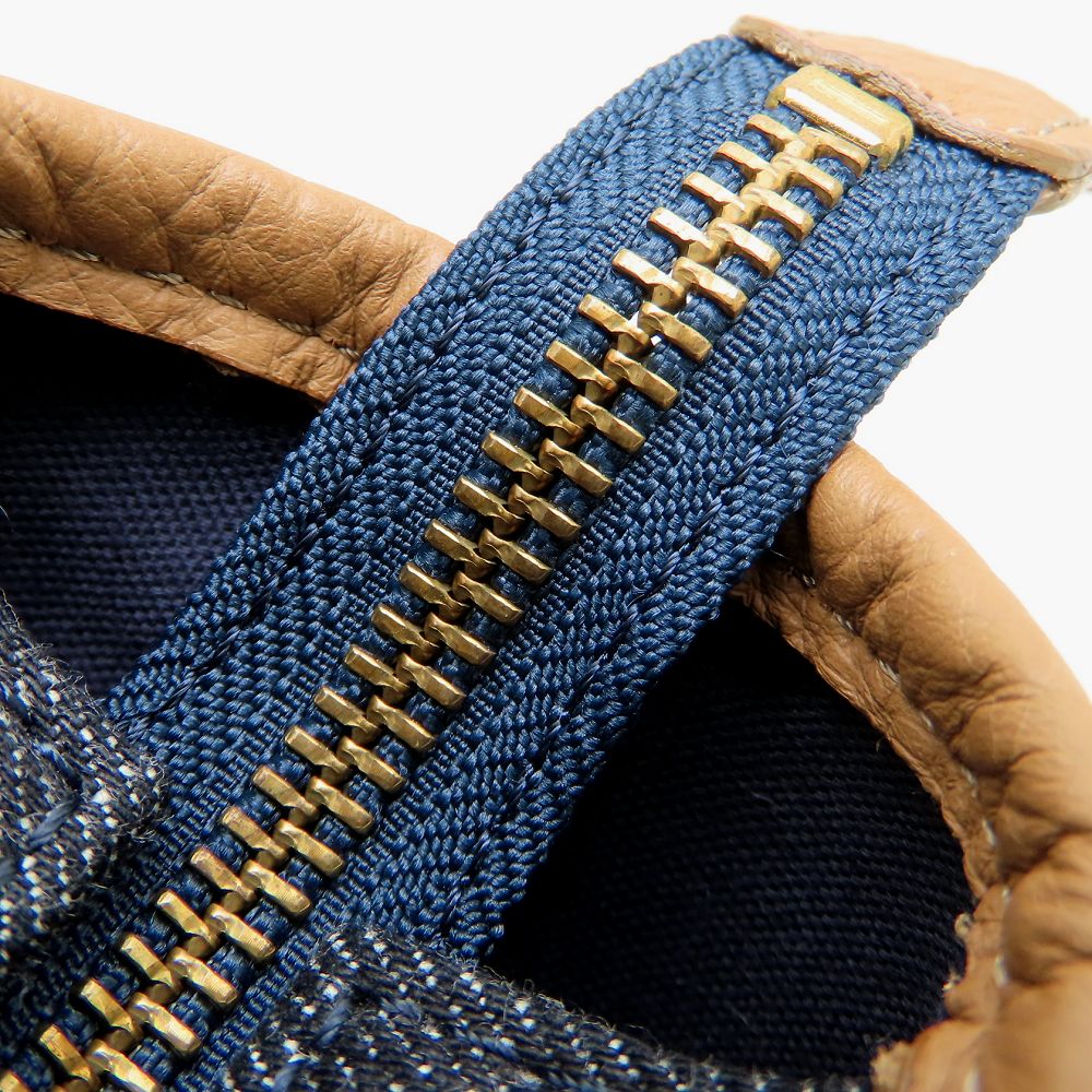 BURBERRY BLUE LABEL バーバリー ブルーレーベル 2Way ハンドバッグ デニムxレザー インディゴ ブラウン レディース/353295【中古】