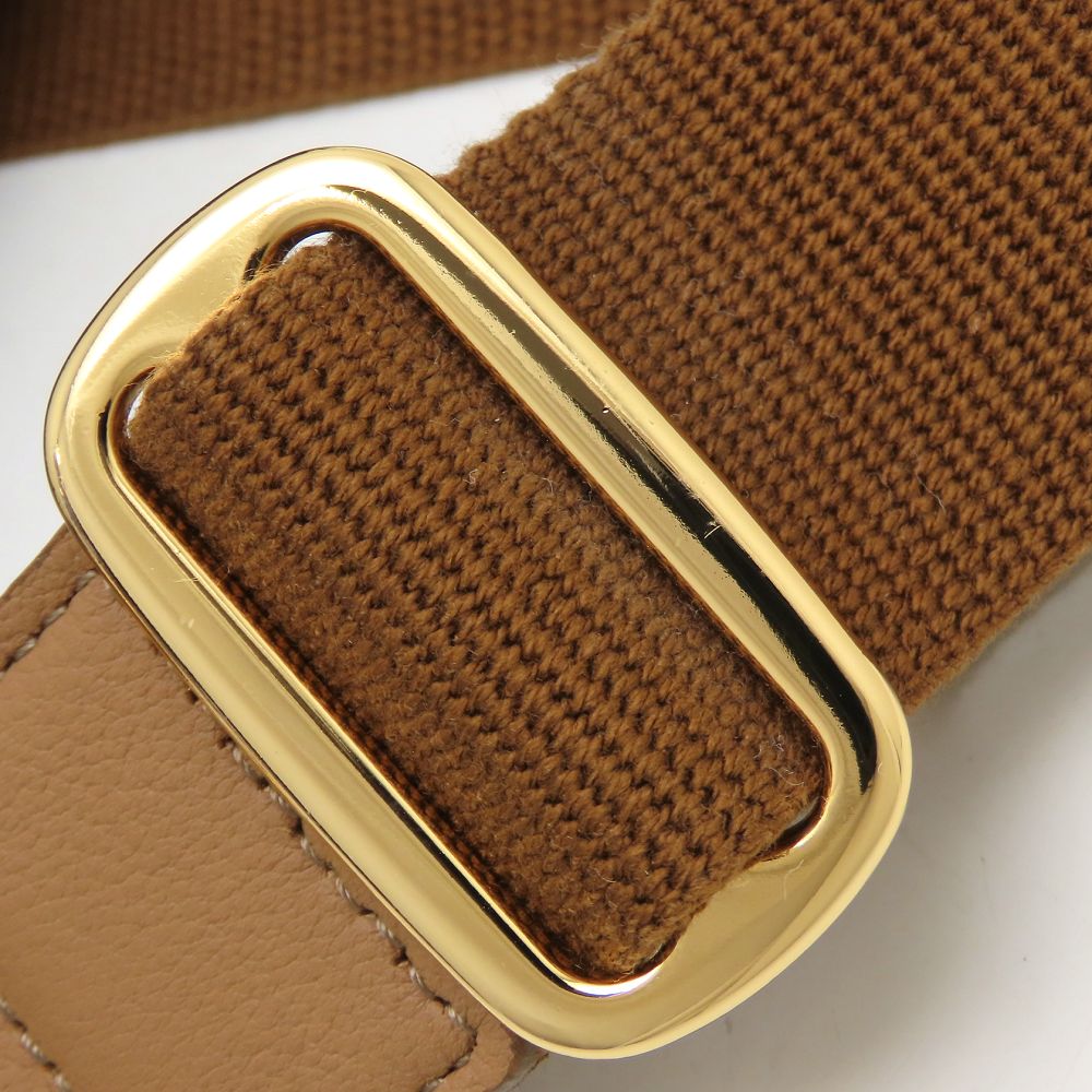 BURBERRY BLUE LABEL バーバリー ブルーレーベル 2Way ハンドバッグ デニムxレザー インディゴ ブラウン レディース/353295【中古】
