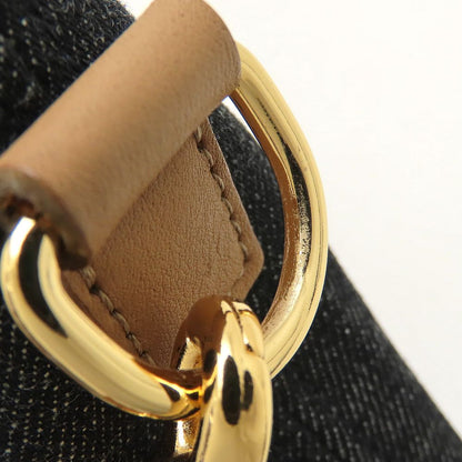 BURBERRY BLUE LABEL バーバリー ブルーレーベル 2Way ハンドバッグ デニムxレザー インディゴ ブラウン レディース/353295【中古】