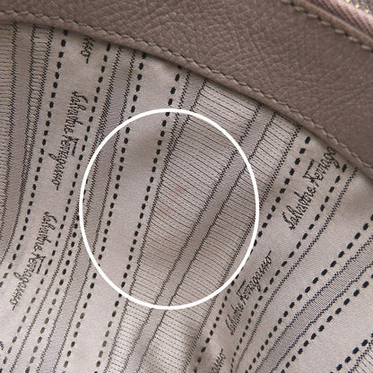 Salvatore Ferragamo サルヴァトーレフェラガモ ダブルガンチーニ チェーンハンドルバッグ AU-21/B992 ハンドバッグ レザー グレー系 レディース/353296【中古】