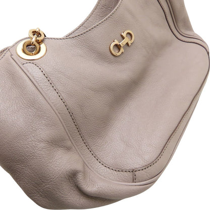 Salvatore Ferragamo サルヴァトーレフェラガモ ダブルガンチーニ チェーンハンドルバッグ AU-21/B992 ハンドバッグ レザー グレー系 レディース/353296【中古】