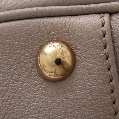 Salvatore Ferragamo サルヴァトーレフェラガモ ダブルガンチーニ チェーンハンドルバッグ AU-21/B992 ハンドバッグ レザー グレー系 レディース/353296【中古】
