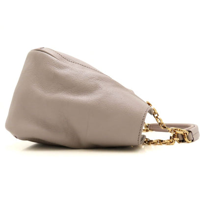 Salvatore Ferragamo サルヴァトーレフェラガモ ダブルガンチーニ チェーンハンドルバッグ AU-21/B992 ハンドバッグ レザー グレー系 レディース/353296【中古】