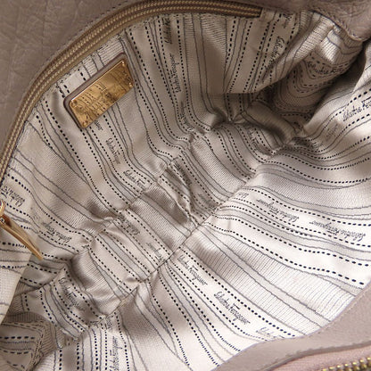 Salvatore Ferragamo サルヴァトーレフェラガモ ダブルガンチーニ チェーンハンドルバッグ AU-21/B992 ハンドバッグ レザー グレー系 レディース/353296【中古】