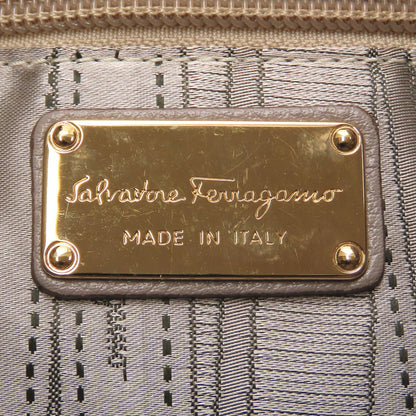 Salvatore Ferragamo サルヴァトーレフェラガモ ダブルガンチーニ チェーンハンドルバッグ AU-21/B992 ハンドバッグ レザー グレー系 レディース/353296【中古】