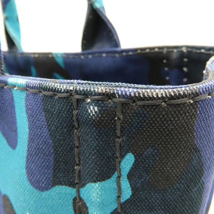 PRADA プラダ 1BG439 トートバッグ カモフラージュ 迷彩 2Way キャンバス ブルー レディース/353297【中古】