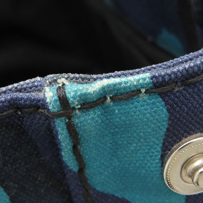PRADA プラダ 1BG439 トートバッグ カモフラージュ 迷彩 2Way キャンバス ブルー レディース/353297【中古】