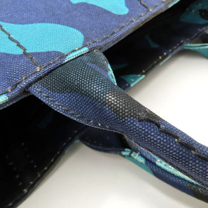 PRADA プラダ 1BG439 トートバッグ カモフラージュ 迷彩 2Way キャンバス ブルー レディース/353297【中古】