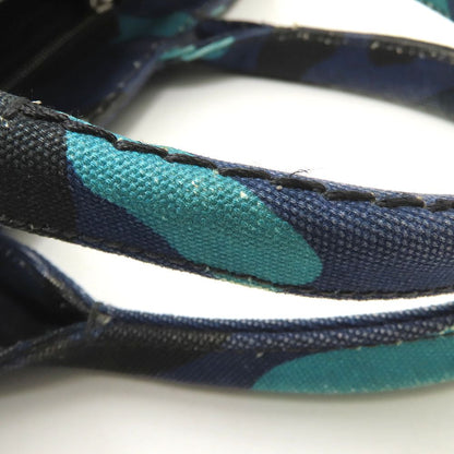 PRADA プラダ 1BG439 トートバッグ カモフラージュ 迷彩 2Way キャンバス ブルー レディース/353297【中古】