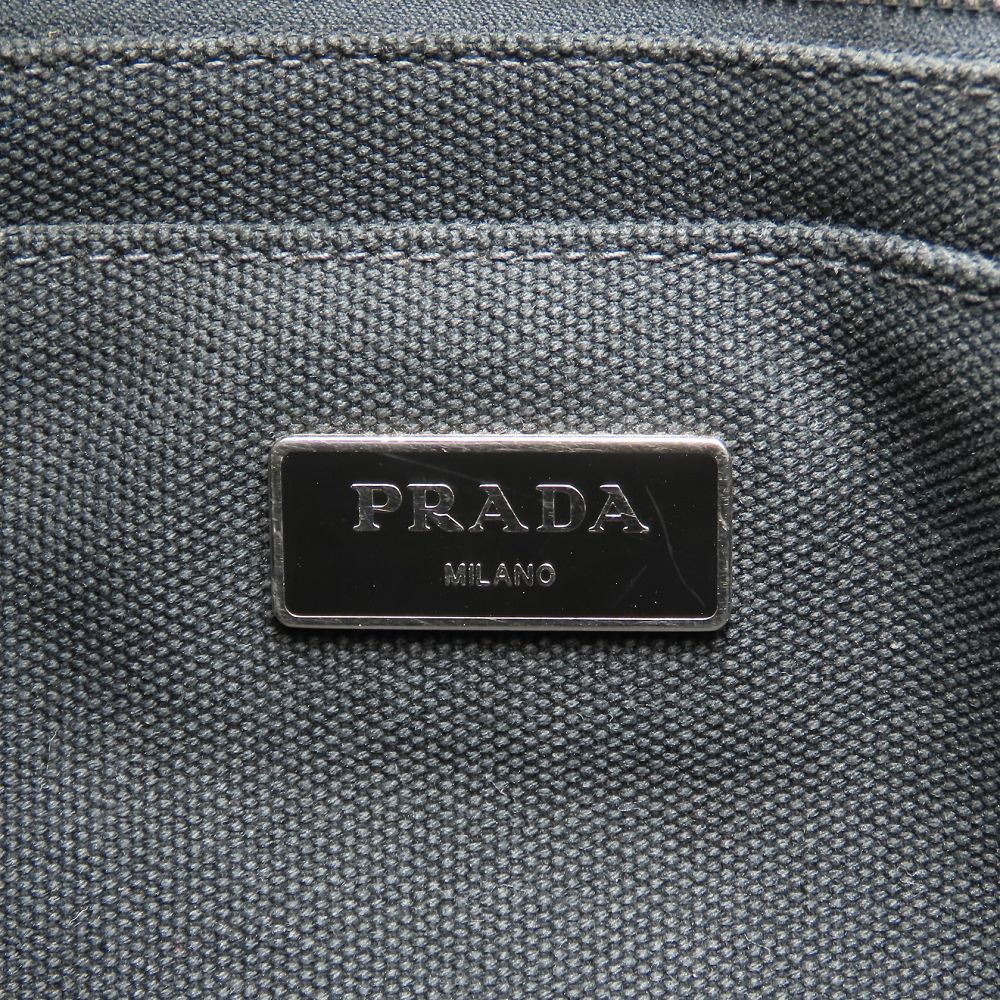 PRADA プラダ 1BG439 トートバッグ カモフラージュ 迷彩 2Way キャンバス ブルー レディース/353297【中古】