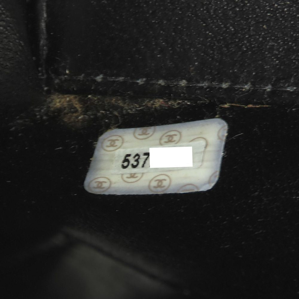 CHANEL シャネル ハンドバッグ トートバッグ ラムスキン ブラック レディース/353300【中古】