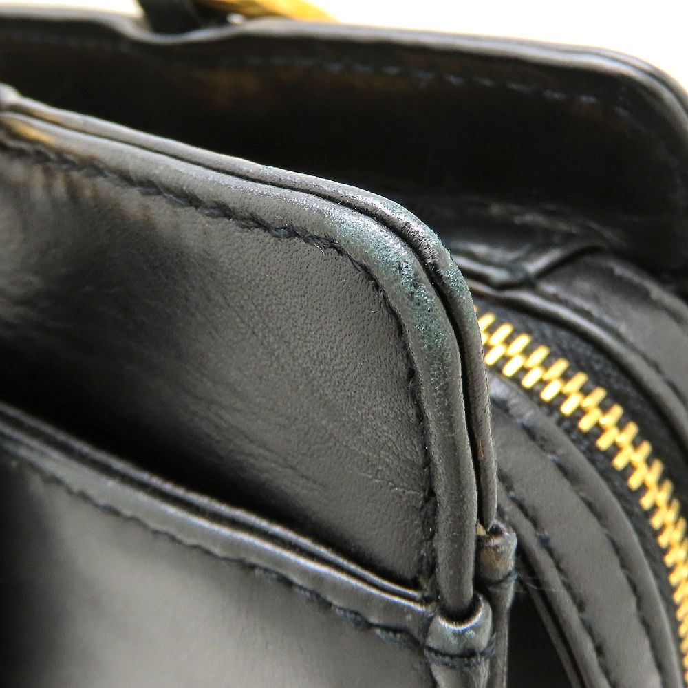 CHANEL シャネル ハンドバッグ トートバッグ ラムスキン ブラック レディース/353300【中古】