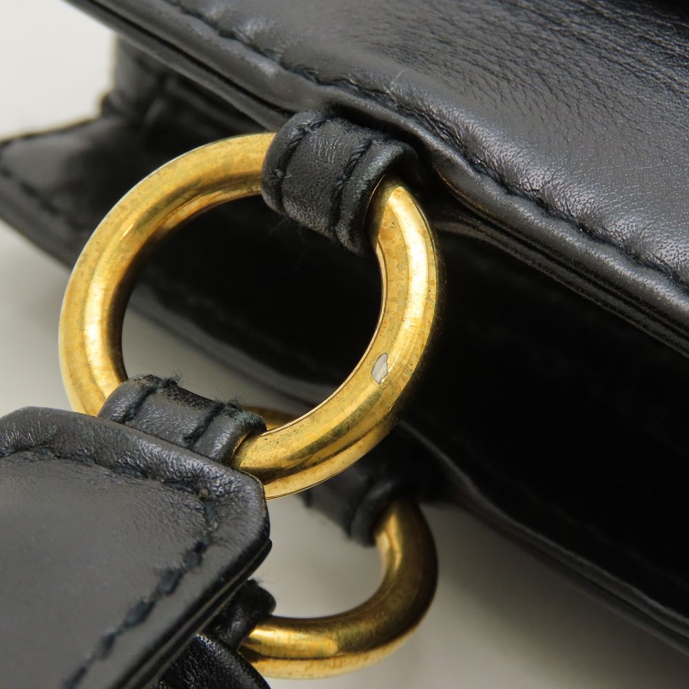 CHANEL シャネル ハンドバッグ トートバッグ ラムスキン ブラック レディース/353300【中古】