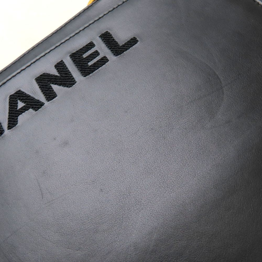 CHANEL シャネル ハンドバッグ トートバッグ ラムスキン ブラック レディース/353300【中古】