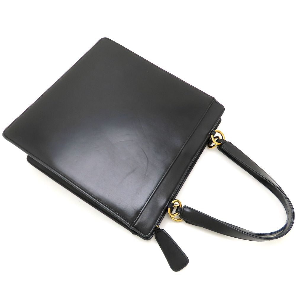 CHANEL シャネル ハンドバッグ トートバッグ ラムスキン ブラック レディース/353300【中古】
