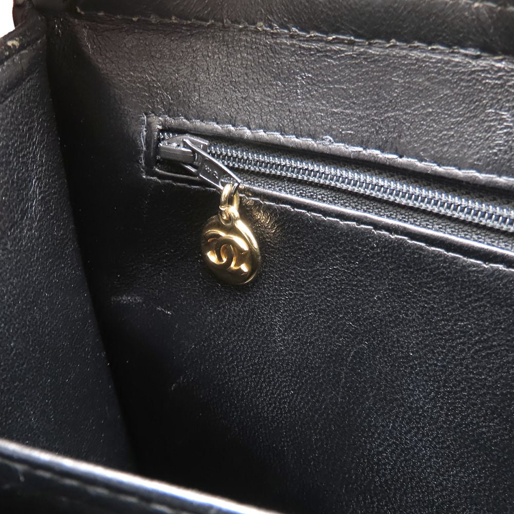 CHANEL シャネル ハンドバッグ トートバッグ ラムスキン ブラック レディース/353300【中古】