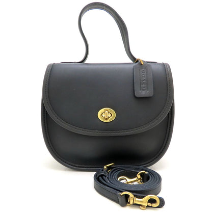 COACH コーチ 9957 ショルダーバッグ グラブタンレザー ブラック レディース/353309【中古】