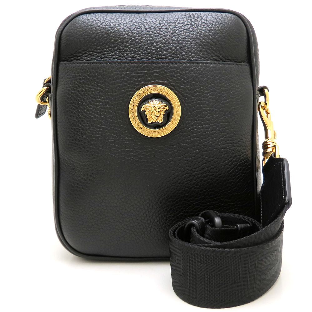 VERSACE ヴェルサーチ ラ・メドゥーサ 1002885 ショルダーバッグ レザー ブラック レディース/353314【中古】