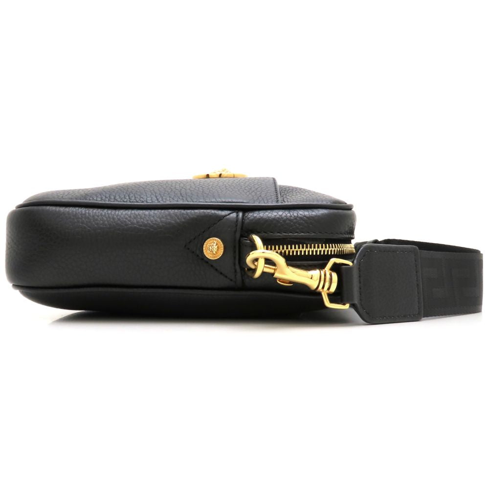 VERSACE ヴェルサーチ ラ・メドゥーサ 1002885 ショルダーバッグ レザー ブラック レディース/353314【中古】