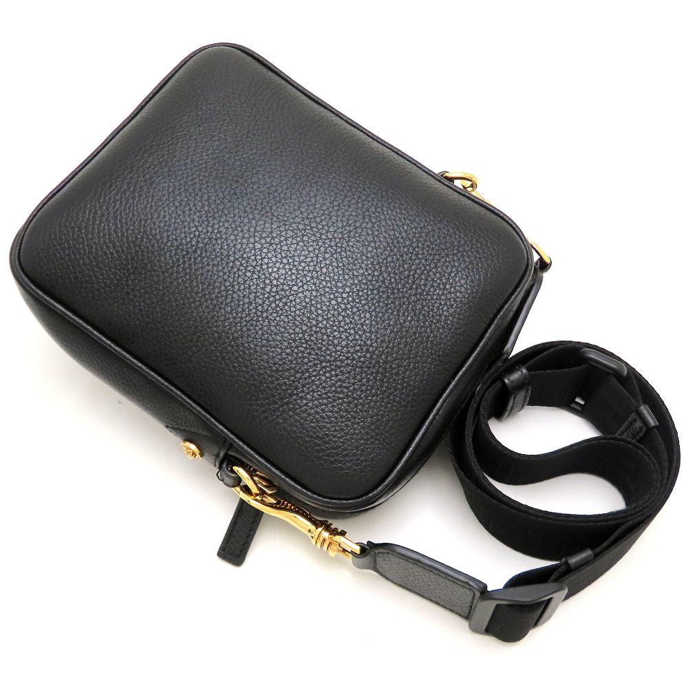 VERSACE ヴェルサーチ ラ・メドゥーサ 1002885 ショルダーバッグ レザー ブラック レディース/353314【中古】