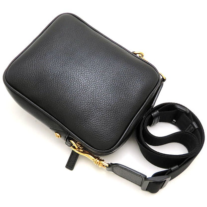 VERSACE ヴェルサーチ ラ・メドゥーサ 1002885 ショルダーバッグ レザー ブラック レディース/353314【中古】