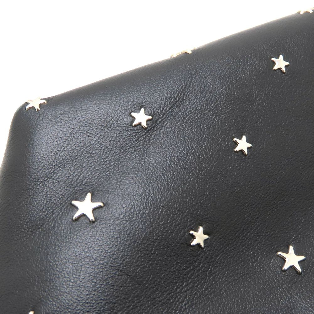 JIMMY CHOO ジミーチュウ ミニサラ 2Way ハンドバッグ レザー スタッズ ブラック レディース/353316【中古】