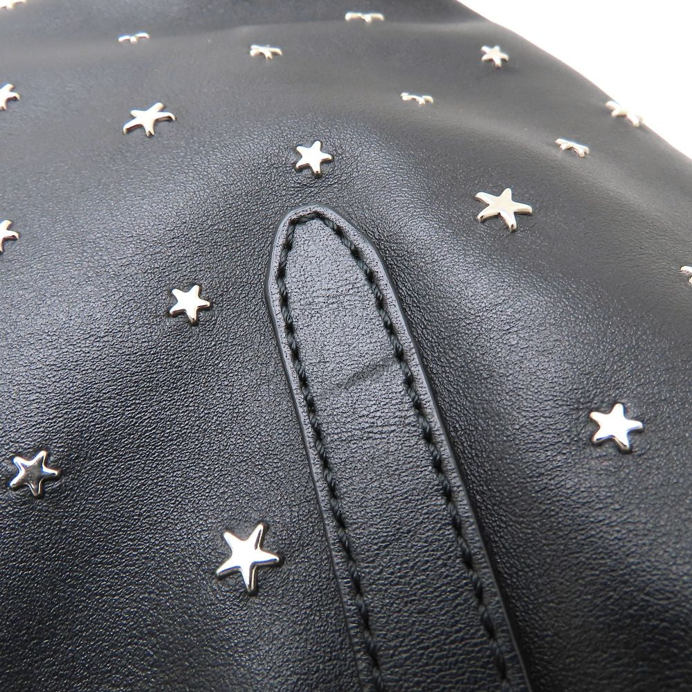 JIMMY CHOO ジミーチュウ ミニサラ 2Way ハンドバッグ レザー スタッズ ブラック レディース/353316【中古】