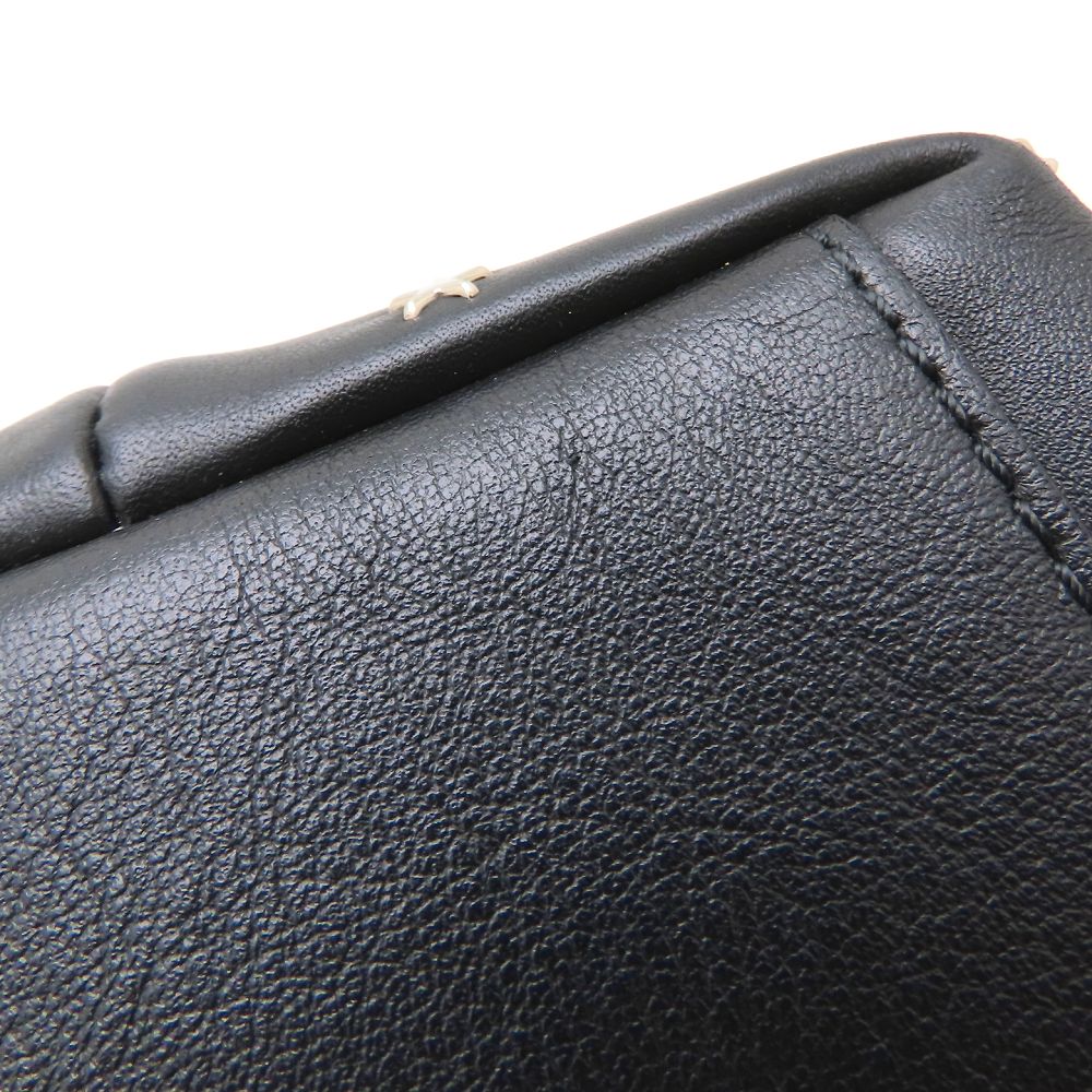 JIMMY CHOO ジミーチュウ ミニサラ 2Way ハンドバッグ レザー スタッズ ブラック レディース/353316【中古】