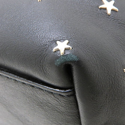 JIMMY CHOO ジミーチュウ ミニサラ 2Way ハンドバッグ レザー スタッズ ブラック レディース/353316【中古】