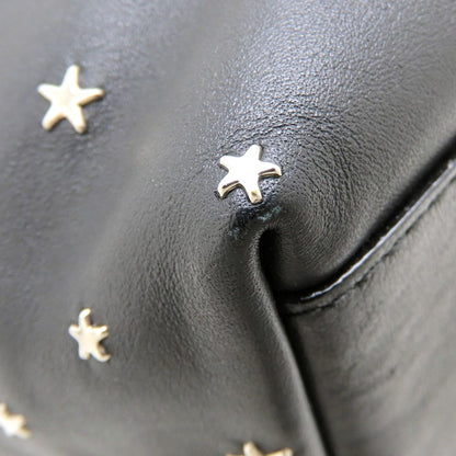 JIMMY CHOO ジミーチュウ ミニサラ 2Way ハンドバッグ レザー スタッズ ブラック レディース/353316【中古】