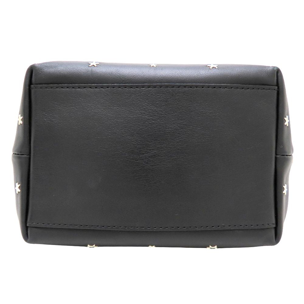 JIMMY CHOO ジミーチュウ ミニサラ 2Way ハンドバッグ レザー スタッズ ブラック レディース/353316【中古】