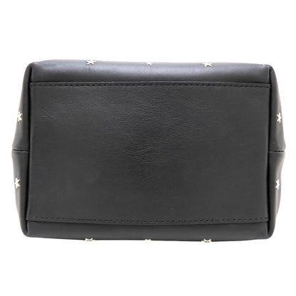 JIMMY CHOO ジミーチュウ ミニサラ 2Way ハンドバッグ レザー スタッズ ブラック レディース/353316【中古】
