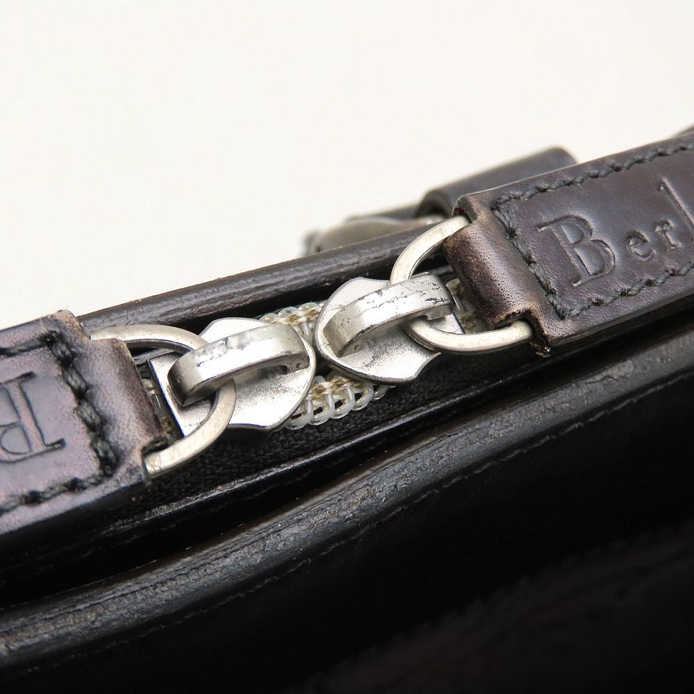 Berluti ベルルッティ ビジネスバッグ ブリーフケース レザー ダークブラウン メンズ/353317【中古】